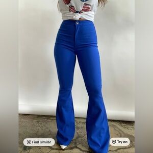 🔥Blue Flare Leg Jeans with amazing stretch!